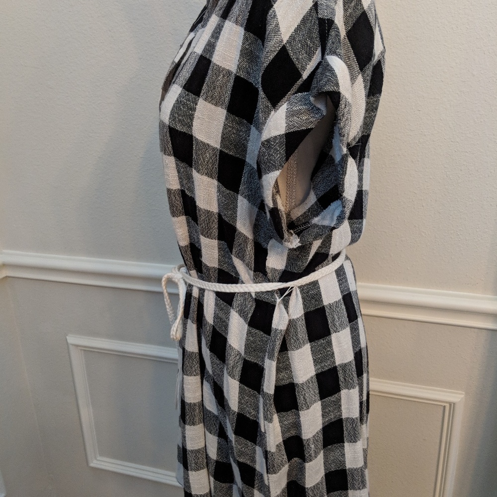 En Creme Dress Buffalo Check Gingham Button - Picture 4 of 7